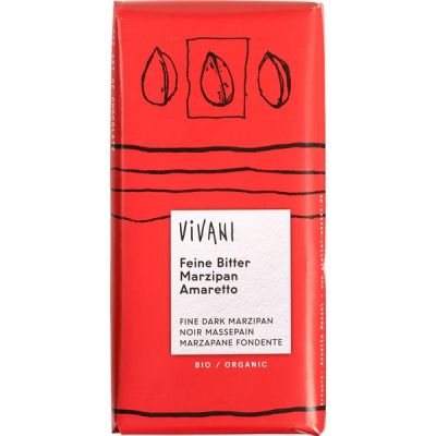 Marzipan amaretto chocolade dark van Vivani, 10x 100 gr